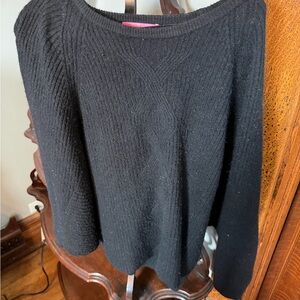 Lilly Pulitzer Ariana Black Cable Knit Batwing Women's Sweater